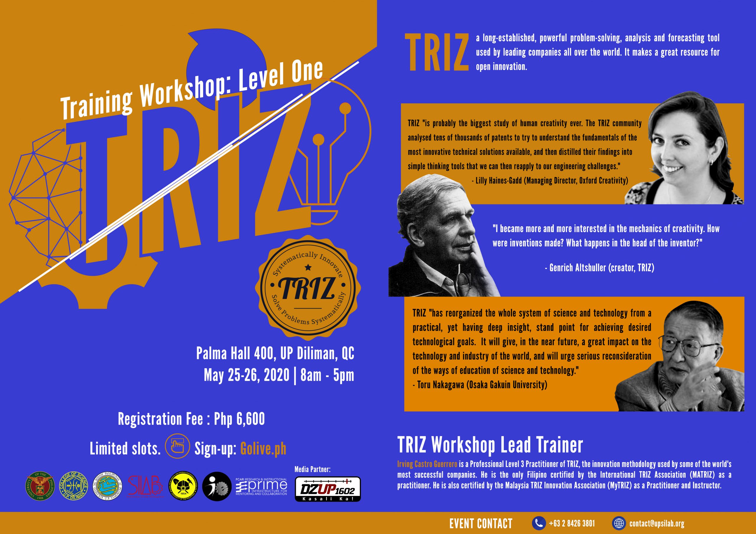 May 25-26 TRIZ Innovation Training